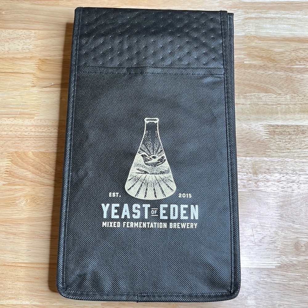 Wine tote bottle bag, beer holder, insulated bag travel bag Yeast of Eden
